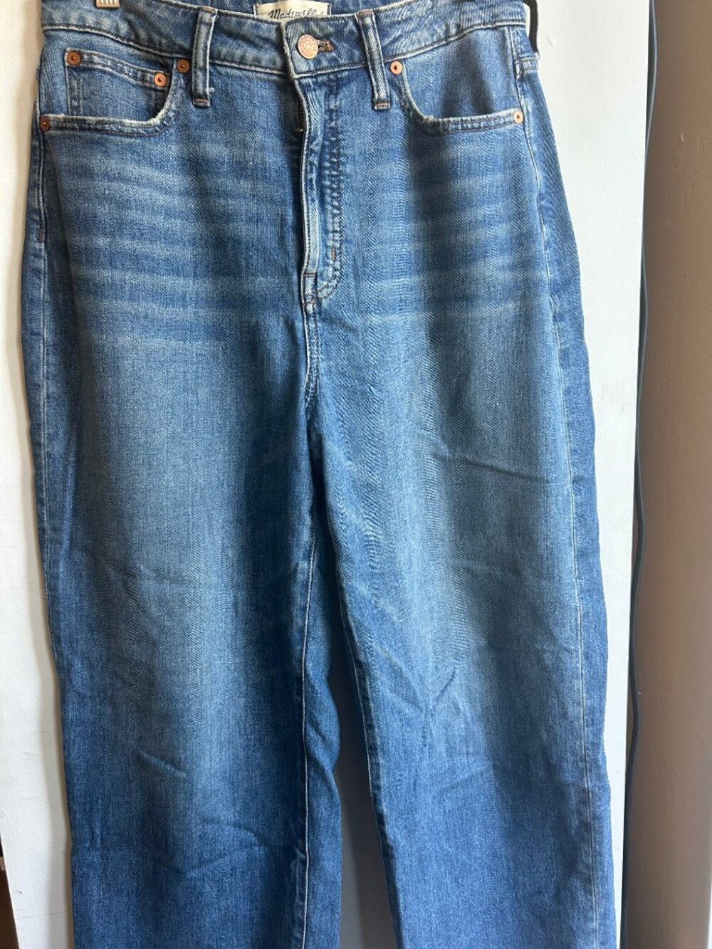 Madewell Medium Blue Wide-Leg Jeans - Picture 3 of 5
